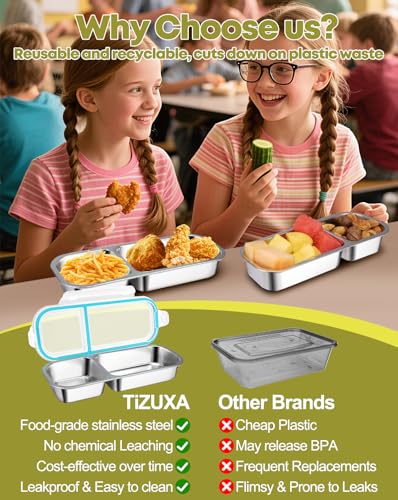 2 Pack Stainless Steel Snack Containers (2 Count)