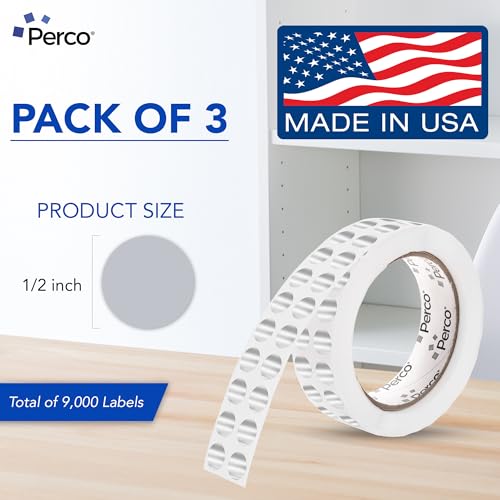 Metallic Silver Perforated Round Circle Dot Sticker 1 (3 Count)