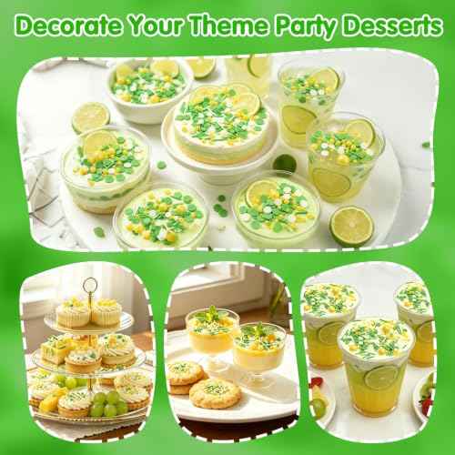 Edible Green Yellow White Sprinkles (4.6 Ounce)