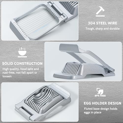 Heavy Duty Stainless Steel Wire Egg Slicer for Hard Boiled Eggs