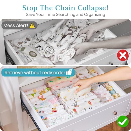 12 Pack Drawer Dividers for Clothes (12 Count)