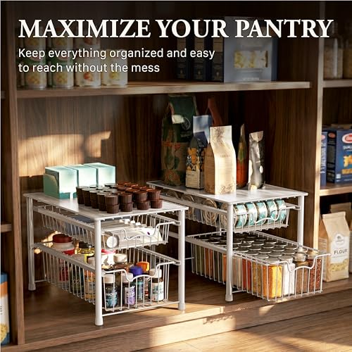 Stackable Sliding Basket Organizer Drawer