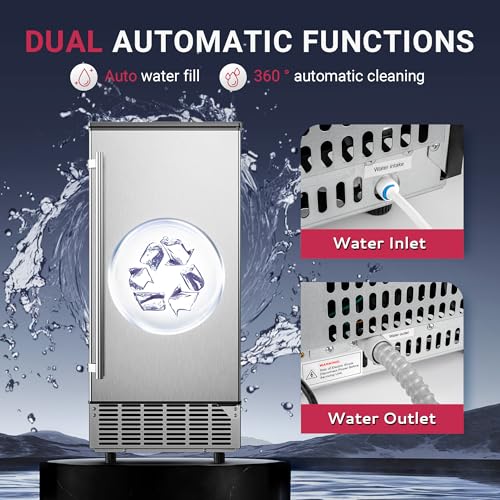 Commercial Under Counter Ice Maker with Drain Pump
