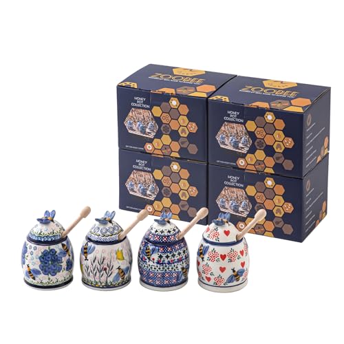 10oz Handpainted Ceramic Honey Dispenser (10 Fl Oz)
