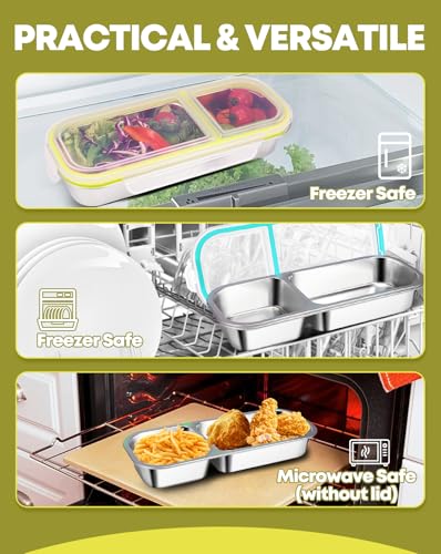 2 Pack Stainless Steel Snack Containers (2 Count)