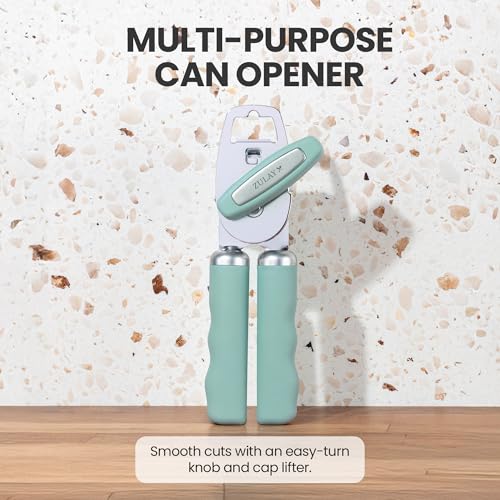 Heavy Duty Stainless Steel Can Opener Manual with Bottle Opener