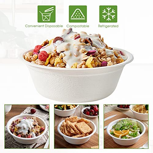 180 Pack 16 OZ Compostable Paper Bowls (180 Count)