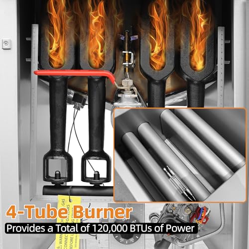 Commercial Gas Floor Fryer with 2 Baskets