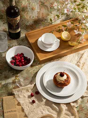 Ceramic Plates and Bowls Sets (24 Count)