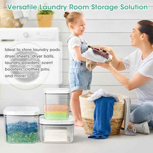 2 Pack Laundry Pods Container with One (2 Count)