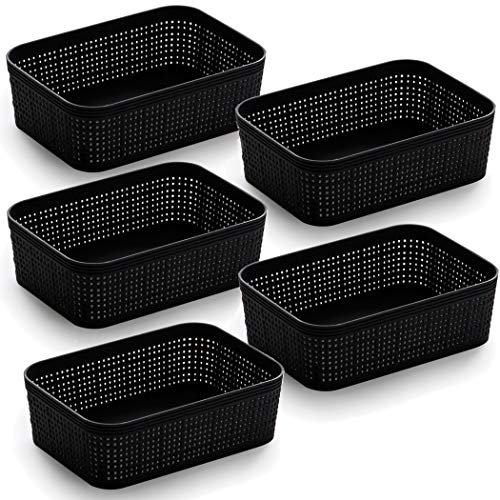Woven Plastic Basket (5 Count)