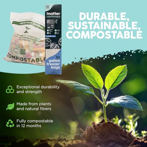 Compostable Gallon Freezer Bags (30 Count)
