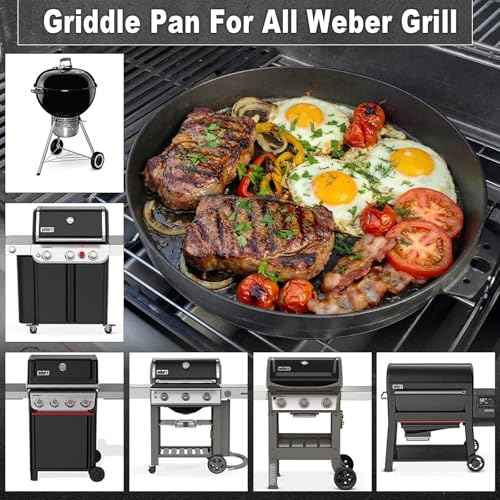 Griddles for Weber Kettle Grill Accessories 22 inch 7421 Round Cast Iron