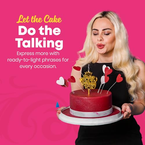 Happy Birthday Reusable Gold Cake Candle