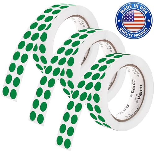 Green Perforated Round Circle Dot Sticker 1 (3 Count)
