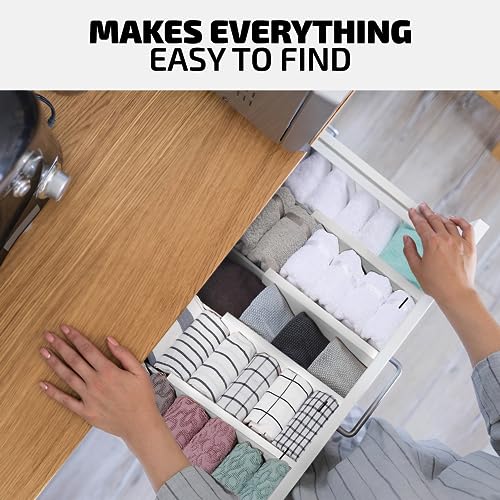 4 Pack Bamboo Drawer Dividers (4 Count)