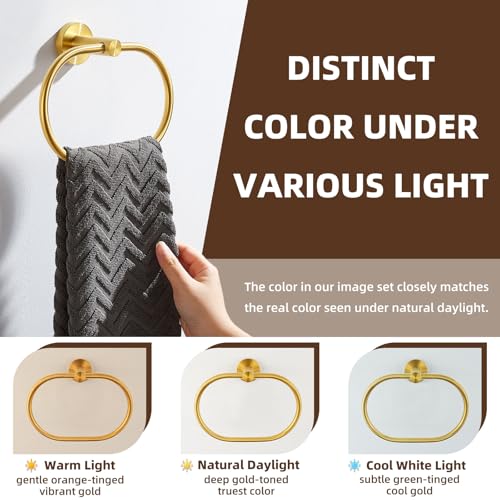 Brushed Gold Towel Ring