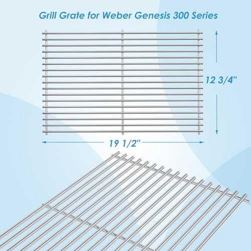 7528 7524 19.5" Grill Grates for Weber Genesis 300 Series Genesis E310 E320 E330 S310 S320 S330 EP310 EP320 EP330 for Weber Genesis 300 Grill Parts