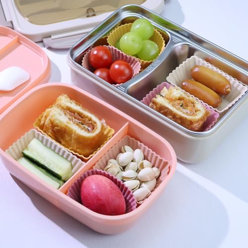 24Pack Silicone Muffin Baking Cups Cupcake Liners Lunch Box Bento Dividers (24 Count)