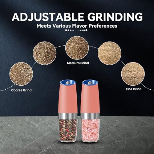 Battery Operated Gravity Salt And Pepper Grinder Set (2 Count)