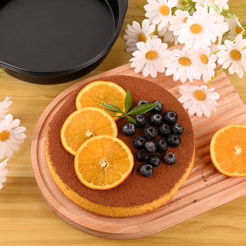 3 Pcs 8 Inch Round Cake Pans with 100 Pieces Parchment Paper (3 Count)