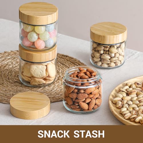 4 pack 10oz Glass jars with Airtight Lids