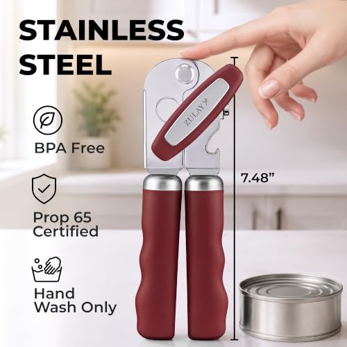 Stainless Steel Swing Open Manual Can Opener Comfortable Grip