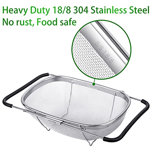 6 Quart Large Over The Sink Colander