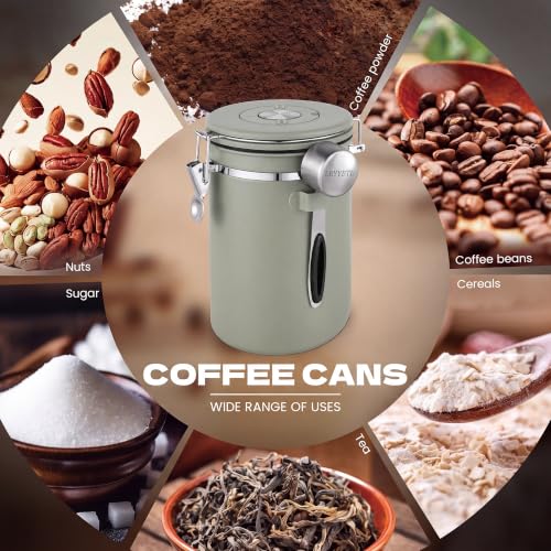 22 OZ Coffee Canister Airtight Stainless Steel (22 Count)