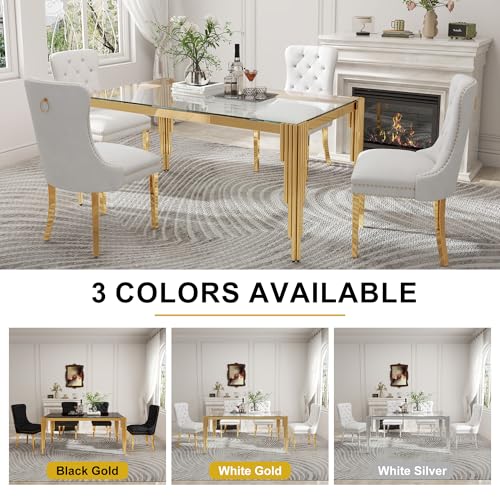 51'' Modern Glass Dining Table for 4 People