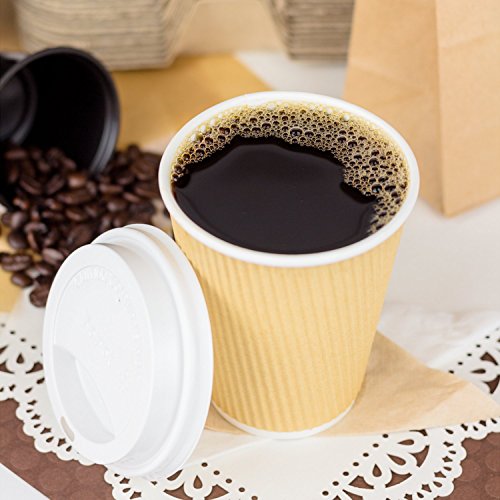 12 oz Ripple Insulated Coffee Cup [500 Count] Disposable Paper Hot Cup