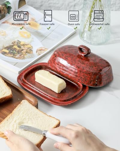 Butter Dish with Lid for Countertop and Refrigerator
