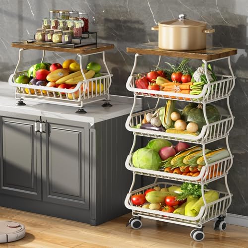 5 Tier Fruit and Vegetable Basket Stand for Kitchen