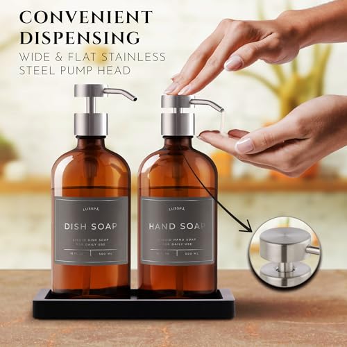 Glass Soap Dispenser Set of 2 (2 Count)