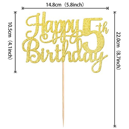 1 PCS Happy 5th Birthday Cake Topper