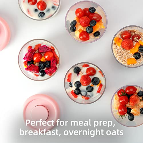 400ml Meal Prep Container Set of 4 Pink Tritan Plastic Food Storage Containers with Lids (4 Count)