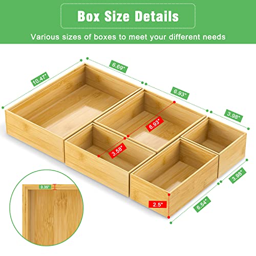 Bamboo Bathroom Drawer Organizer Dividers