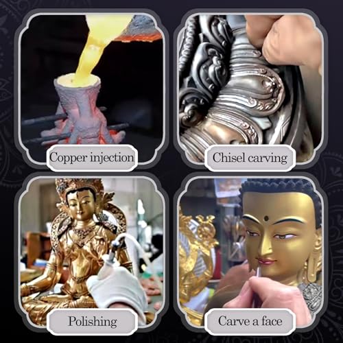 Handmade Copper Buddha Statue Indoor