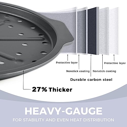 2 Pack Pizza Pan with Holes 12 Inch (2 Count)