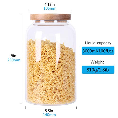 Modern Design Transparent Glass Food Storage Jars