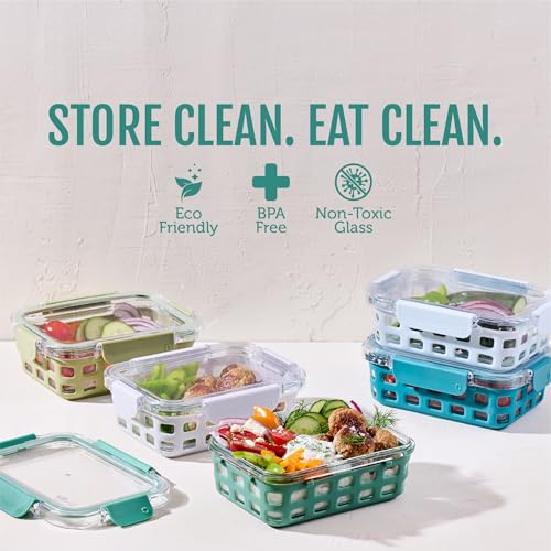 Duraglass 3.4 Cup Glass Meal Prep Containers (5 Count)
