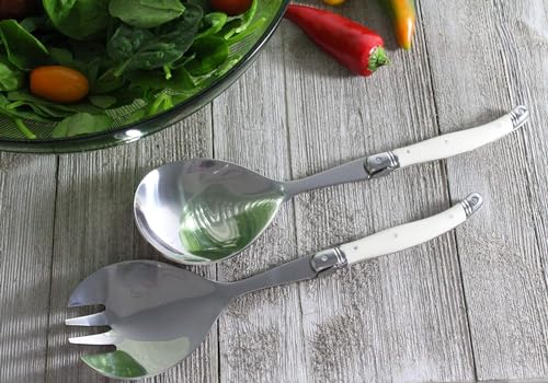 Laguiole Connoisseur Faux Ivory Salad Servers