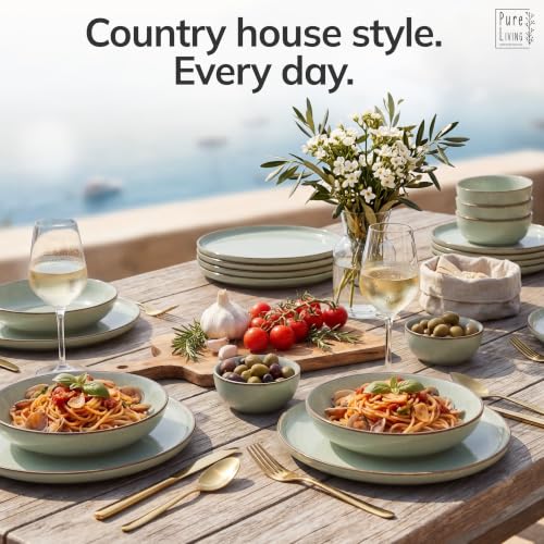 24 Piece Stoneware Dinnerware Set for 6 (24 Count)