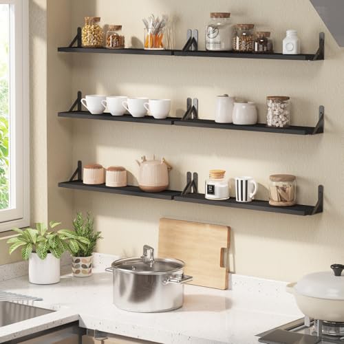 23.6in Floating Shelves for Wall Home Decor (6 Count)