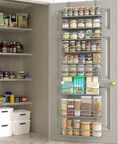 Grey 9 Tier Over The Door Pantry Organizer