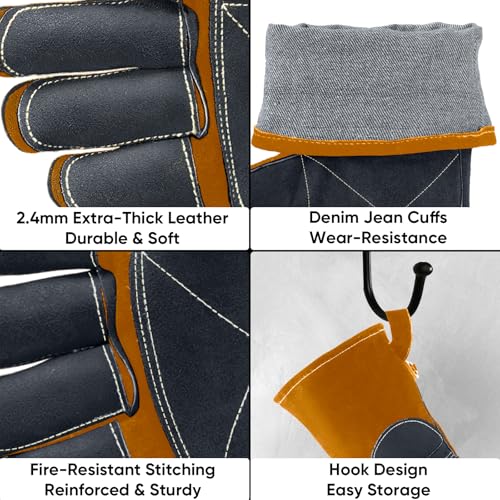 16" Leather Welding Gloves for Men