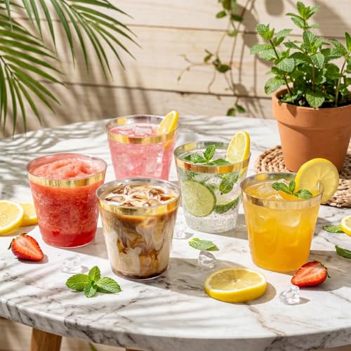 200 Pack Gold Plastic Cups (200 Count)