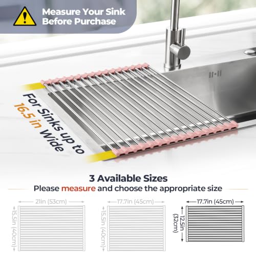 Roll Up Dish Drying Rack Over Sink