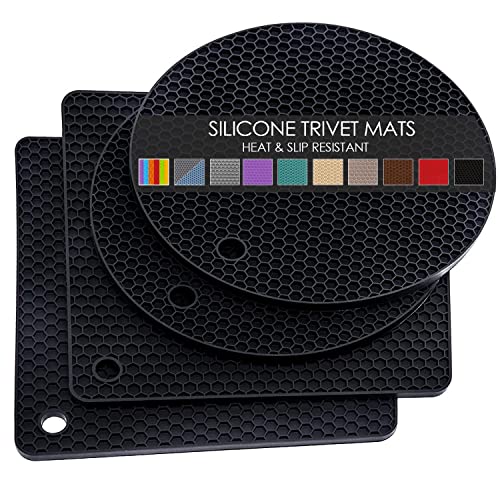 4 Pack Silicone Trivets for Hot Pots and Pans (4 Count)