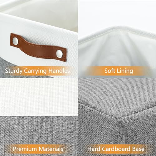 Storage Baskets 17 inch Large Basket for Blanket Living Room (3 Count)